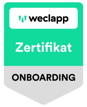 weclapp-Zertifikat Onboarding