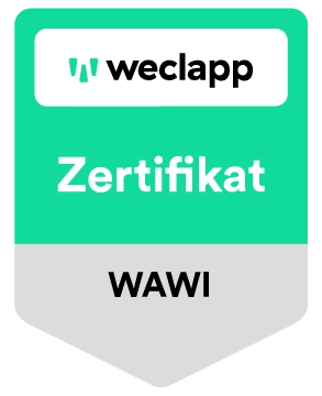 weclapp-Zertifikat Warenwirtschaft